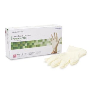 McKesson Confiderm® Latex Exam Glove, Small, Ivory