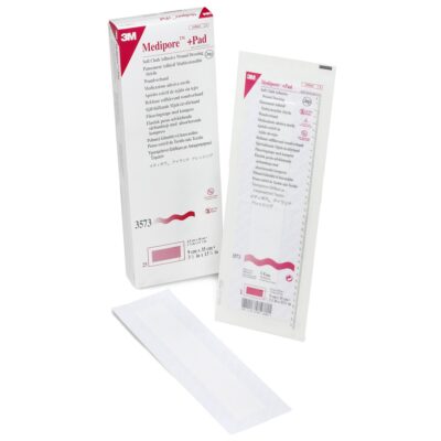 3M™ Medipore™ + Pad Soft Cloth Adhesive Dressing, 3.5 x 13.75 Inch