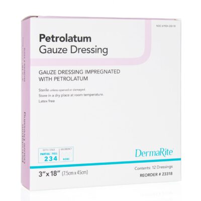 DermaRite® Petrolatum Impregnated Dressing, 3 x 18 Inch