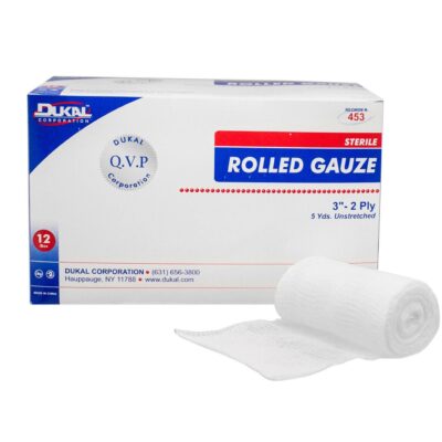 Dukal™ Sterile Fluff Bandage Roll, 3 Inch x 5 Yard, Two-Ply
