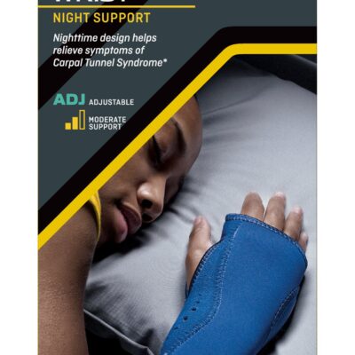 3M™ Futuro™ Night Wrist Brace, Left or Right Hand, Navy Blue, Adult 5-1/4" to 9"