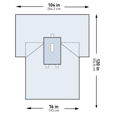 McKesson Sterile Laparotomy Drape, 104 x 76 x 120 Inch