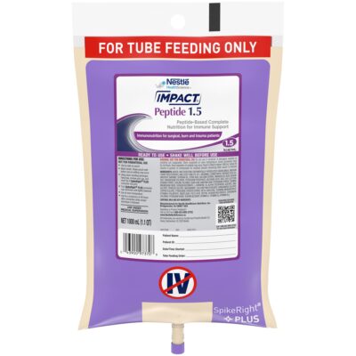 Impact® Peptide 1.5 Tube Feeding Formula, 1 liter Prefilled Container