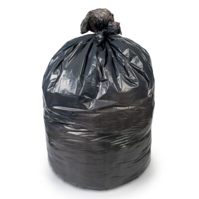 Colonial Bag Heavy Duty Trash Bag, Black, 33-gallon Capacity