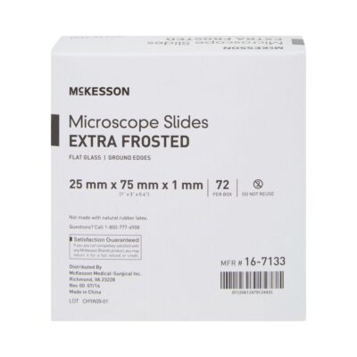 McKesson Glass Microscope Slide, 1 x 3 Inch x 1 mm