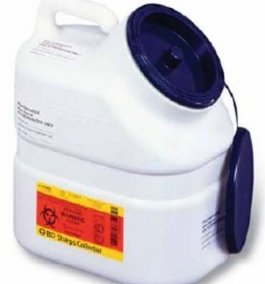 Pharmaceutical Waste Container, 3 Gallon, 12 x 10-1/2 x 7-1/2 Inch