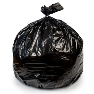 Colonial Bag 2X Heavy Duty Trash Bag, Black, 33-gallon Capacity