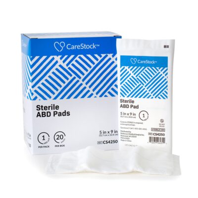CareStock™ Sterile Abdominal Pad, 5 x 9 Inch – Nonwoven Cellulose ABD Pads