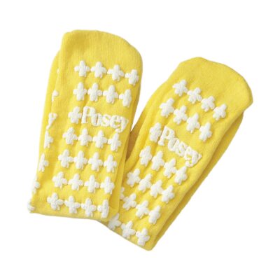 Posey® Fall Management Slipper Socks, Yellow, One Size Fits Most